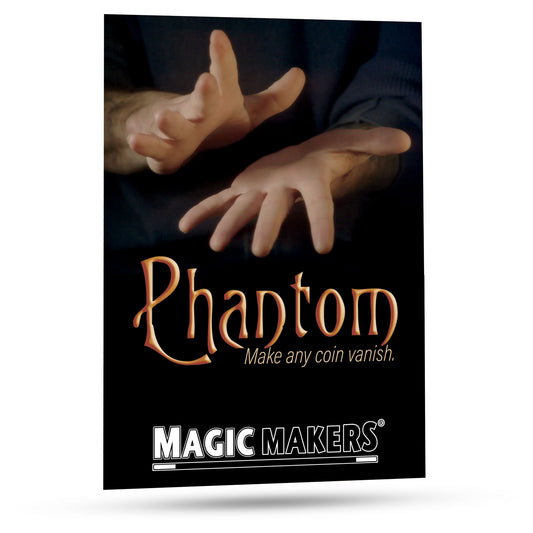 Close-up view of the Phantom Vanishing Kit, showcasing the gimmick and props for making coins and bills disappear.