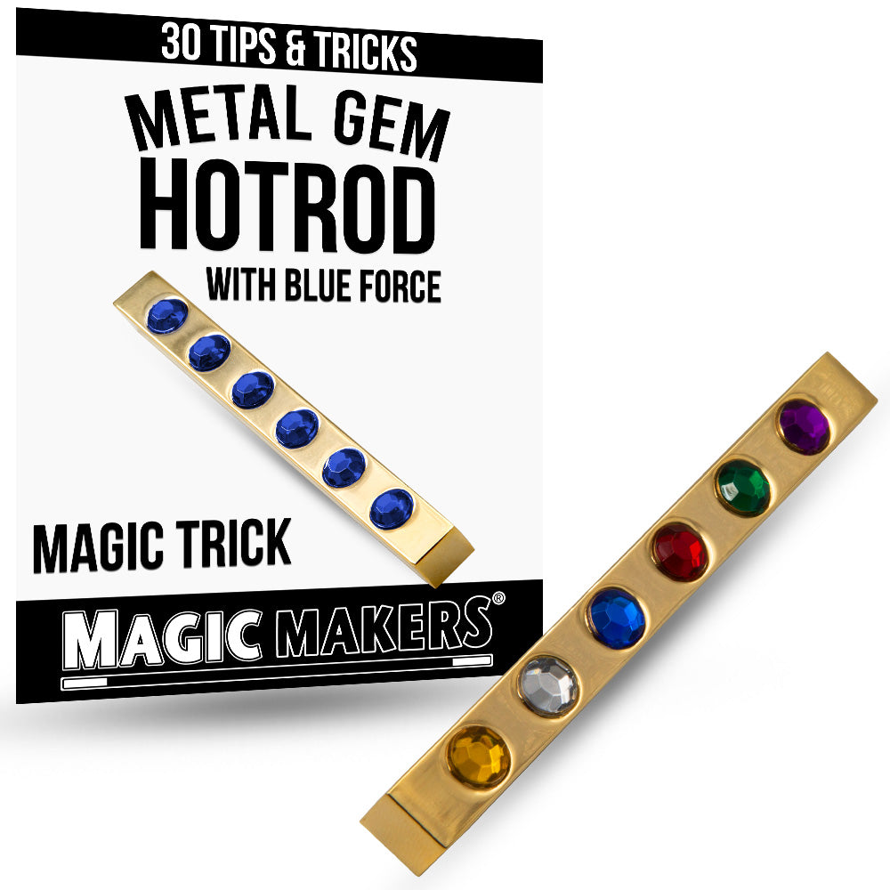 Vibrant Metal Gem Hotrod magic prop with colorful gems on a sleek stick, ready to transform with a flick of the wrist.