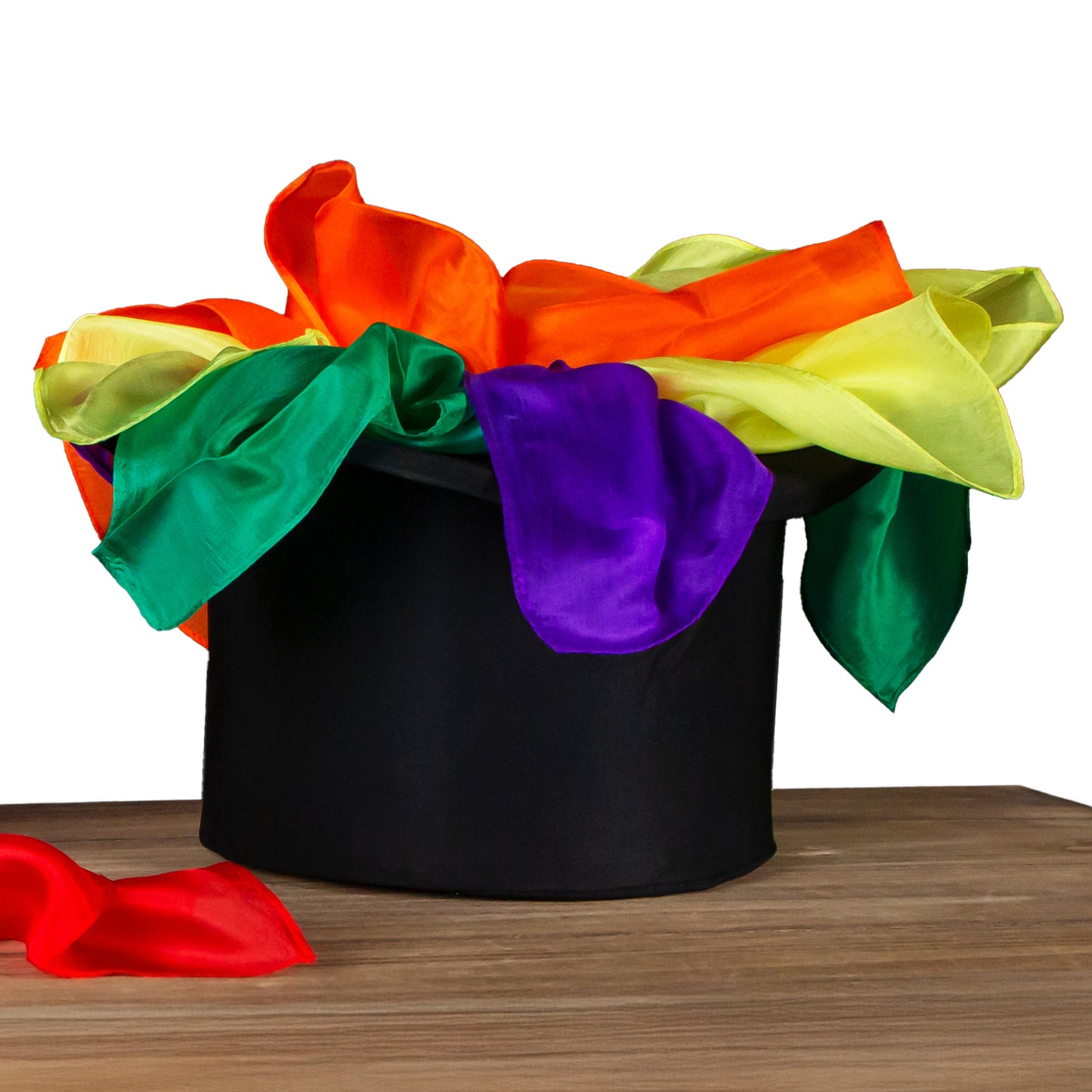 Vibrant 12-pack of assorted colored silks, showcasing a rainbow of soft, flowing fabrics perfect for crafts or decor.