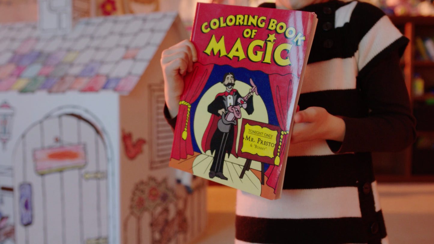 Magic Makers 6470 Magic Coloring Book trick showcasing a second view of the book pages revealing the color-changing magic effect.