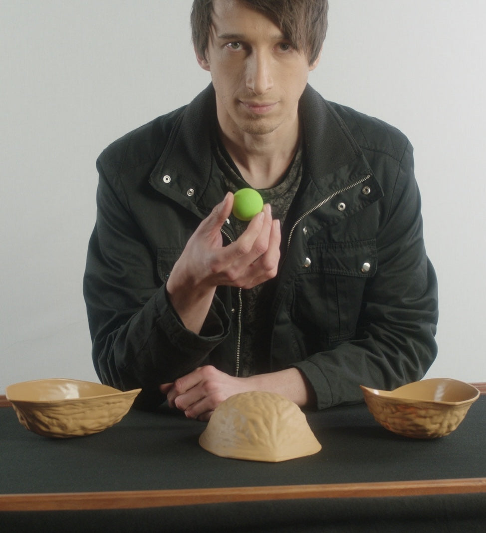 Giant Three Shell Game with Green Ball