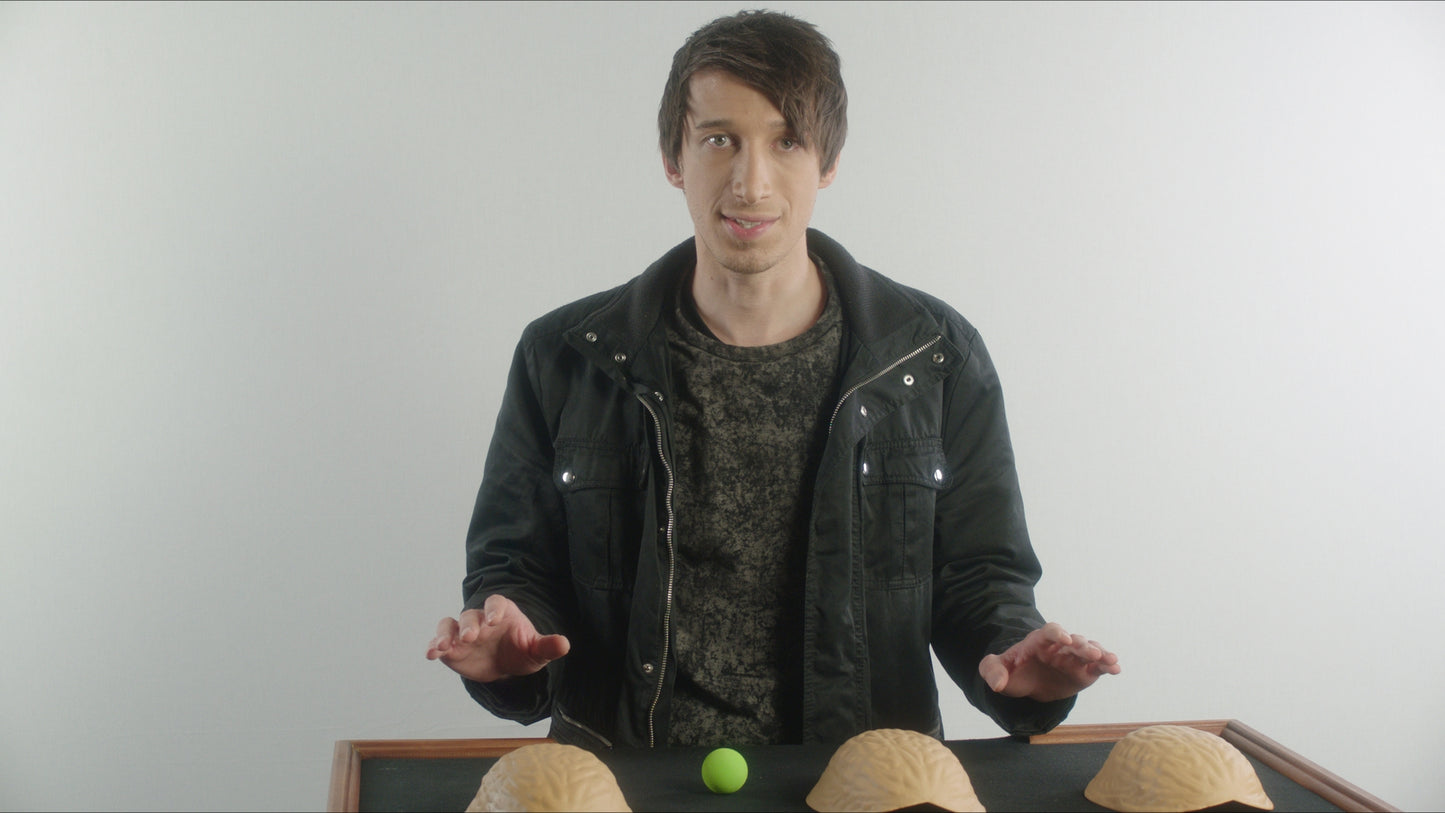 Giant Three Shell Game with Green Ball