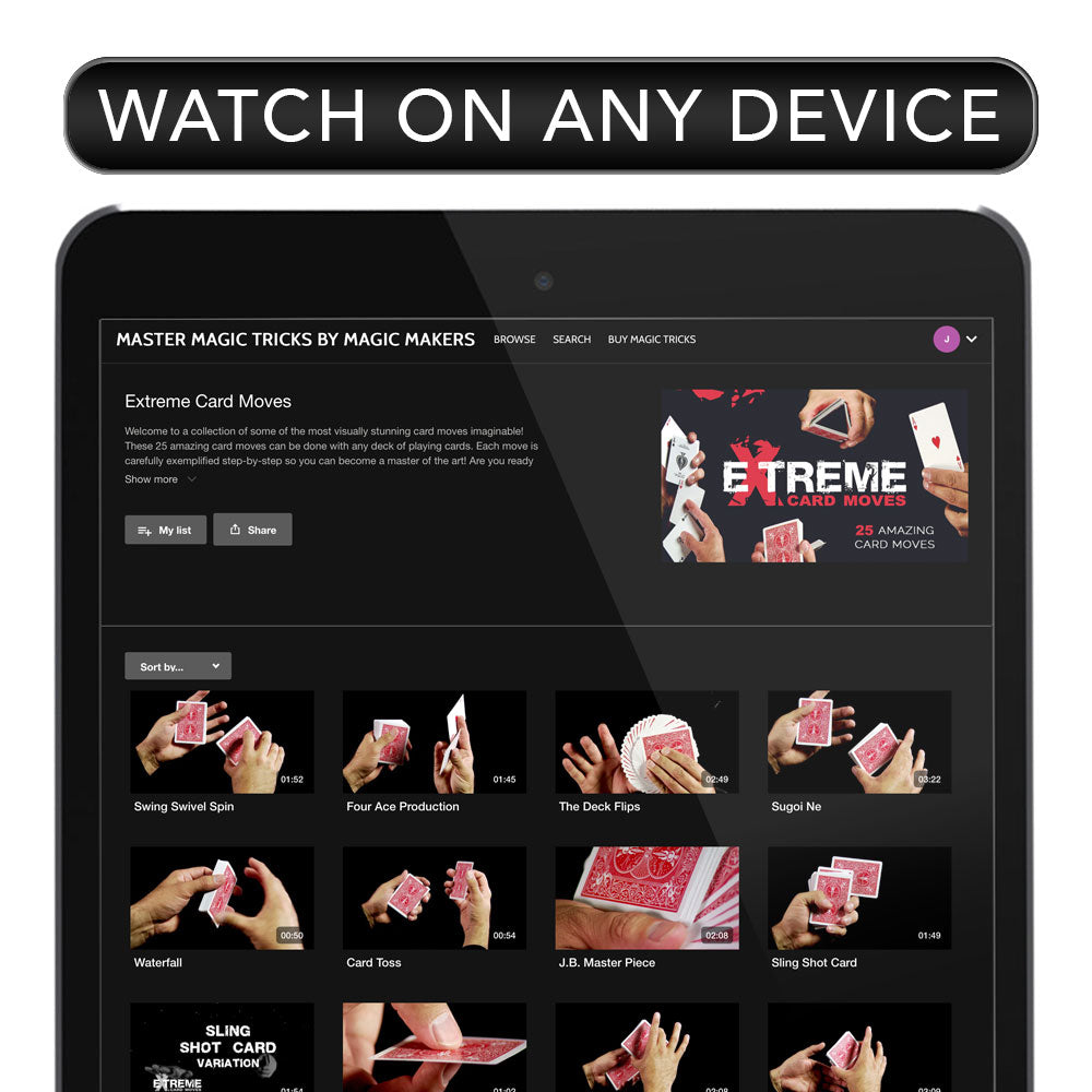 Extreme Card Moves: Card Tricks- Instant Download