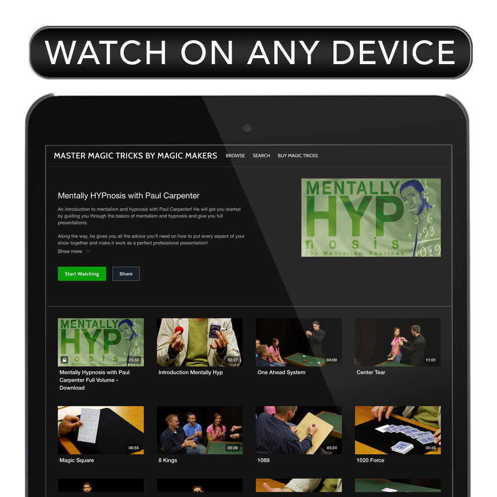 Explore mentalism and hypnosis with Paul Carpenter in this engaging Mentally HYPnosis download tutorial video.
