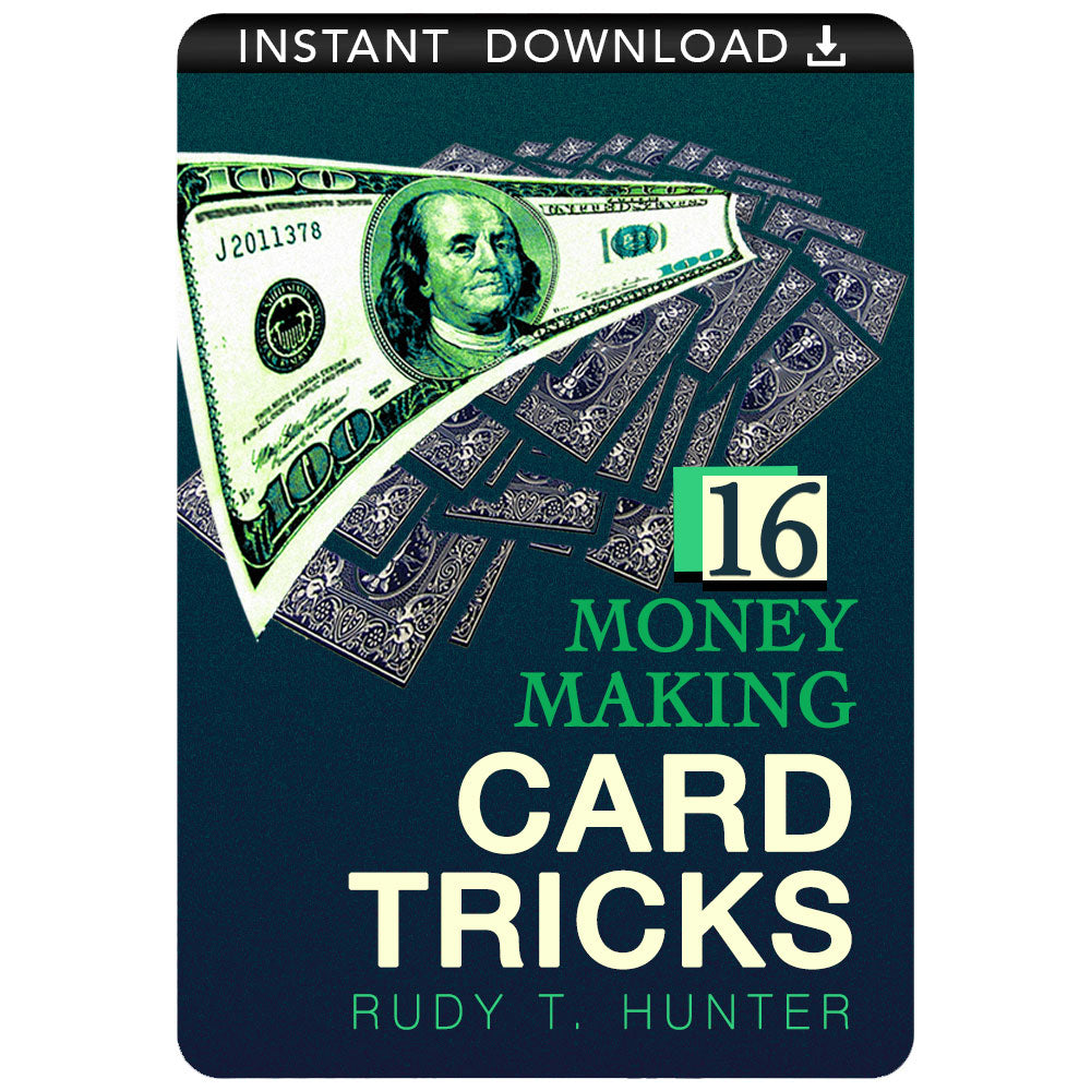 Explore powerful card magic with Rudy Hunter in this instructional download, showcasing expert tricks and secrets.
