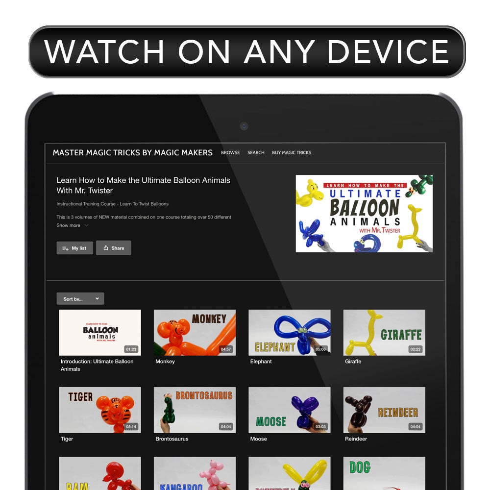 Ultimate Balloon Animals and More Training Course - Instant Download