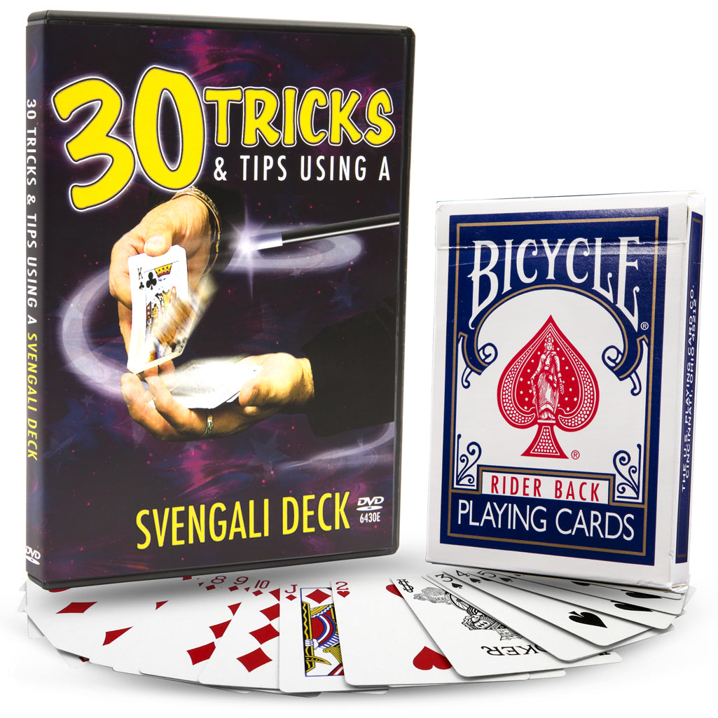 Explore the Bicycle Svengali Deck, featuring 26 normal and 26 shorter cards for mind-blowing magic tricks and illusions.