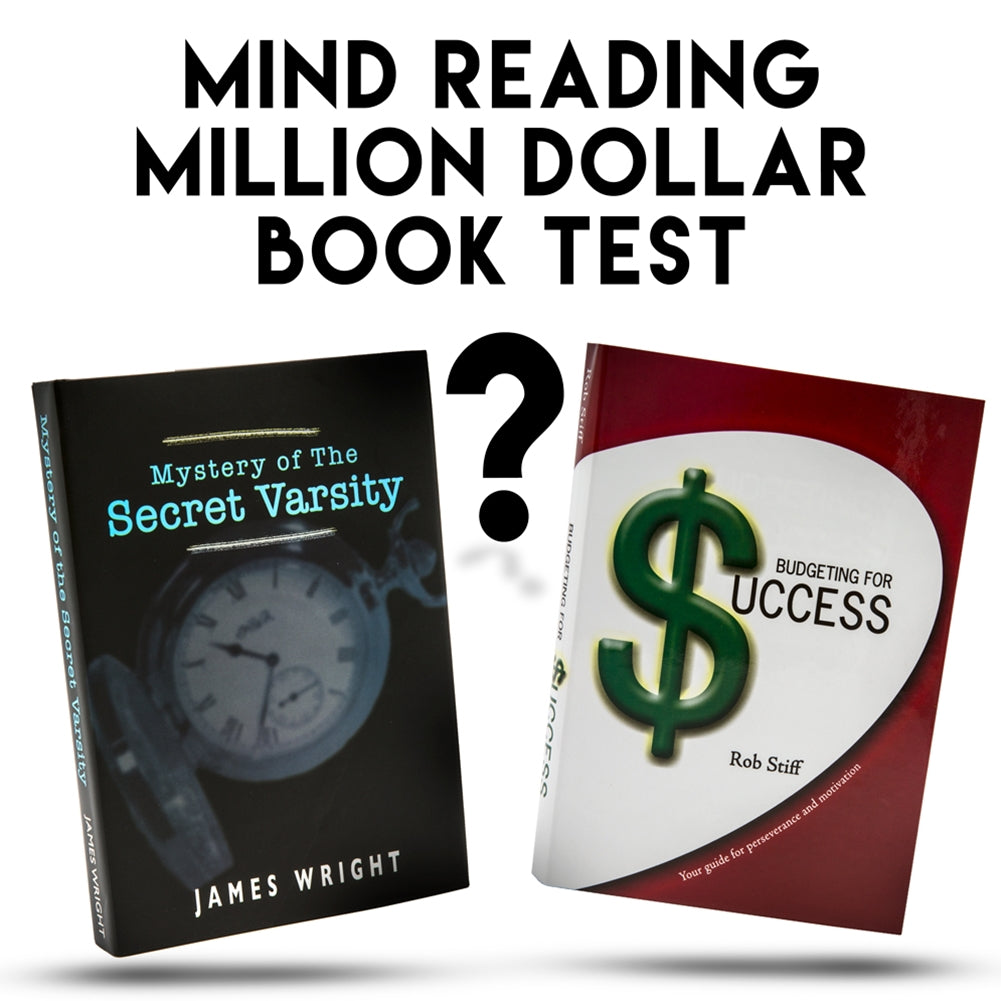 Explore the mystery of the Million Dollar Book Test, featuring two deceptive books that baffle and amaze any audience.
