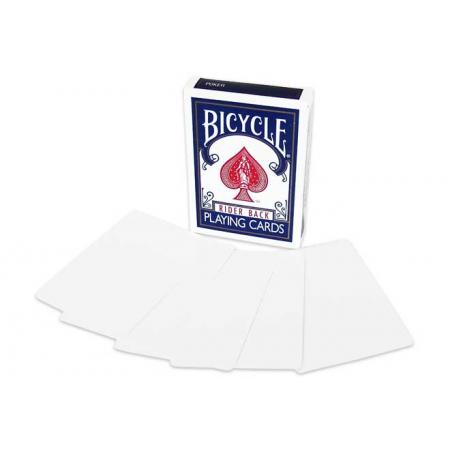 Vibrant Bicycle Blank Face Deck showcasing 56 cards with completely blank faces and backs, perfect for custom designs.