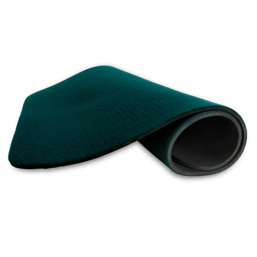 Vibrant hunter green close-up pad with a smooth gaming table surface, sized 22.5 x 15.5 inches, ideal for card tricks.
