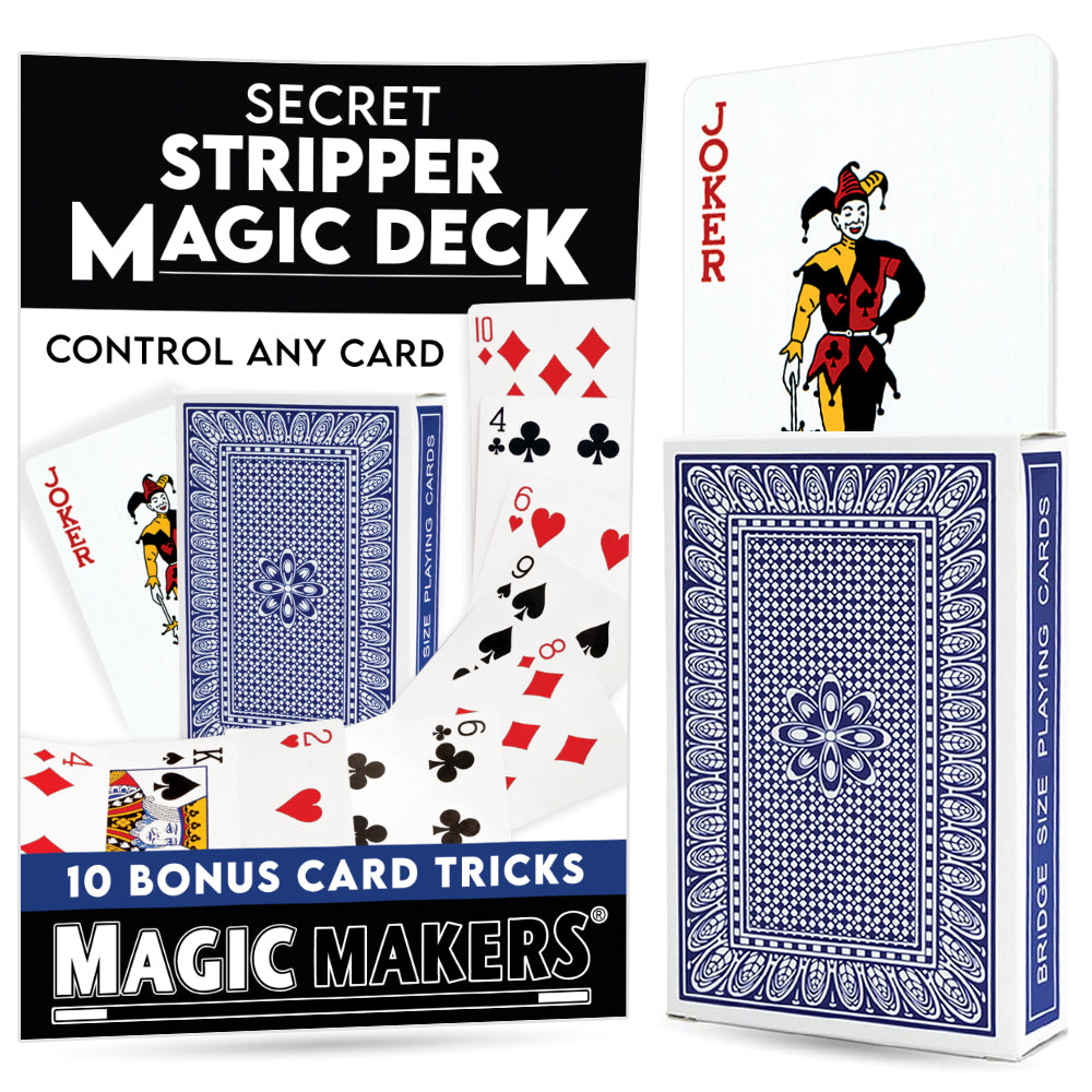 Explore the Secret Stripper Magic Deck, a bridge-size pro brand deck with a sneaky design for jaw-dropping card tricks.