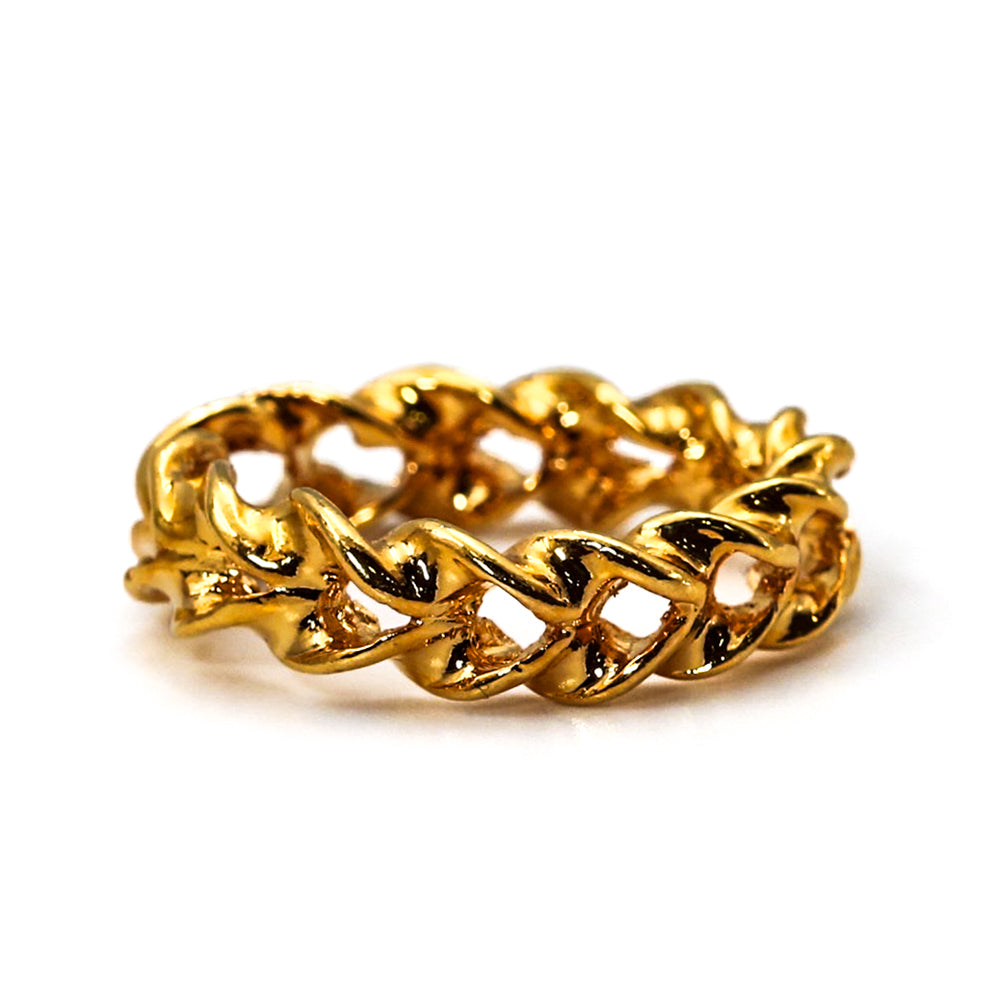 Stunning gold Optical Illusion Ring that appears to shrink and expand, perfect for mesmerizing magic tricks up close.