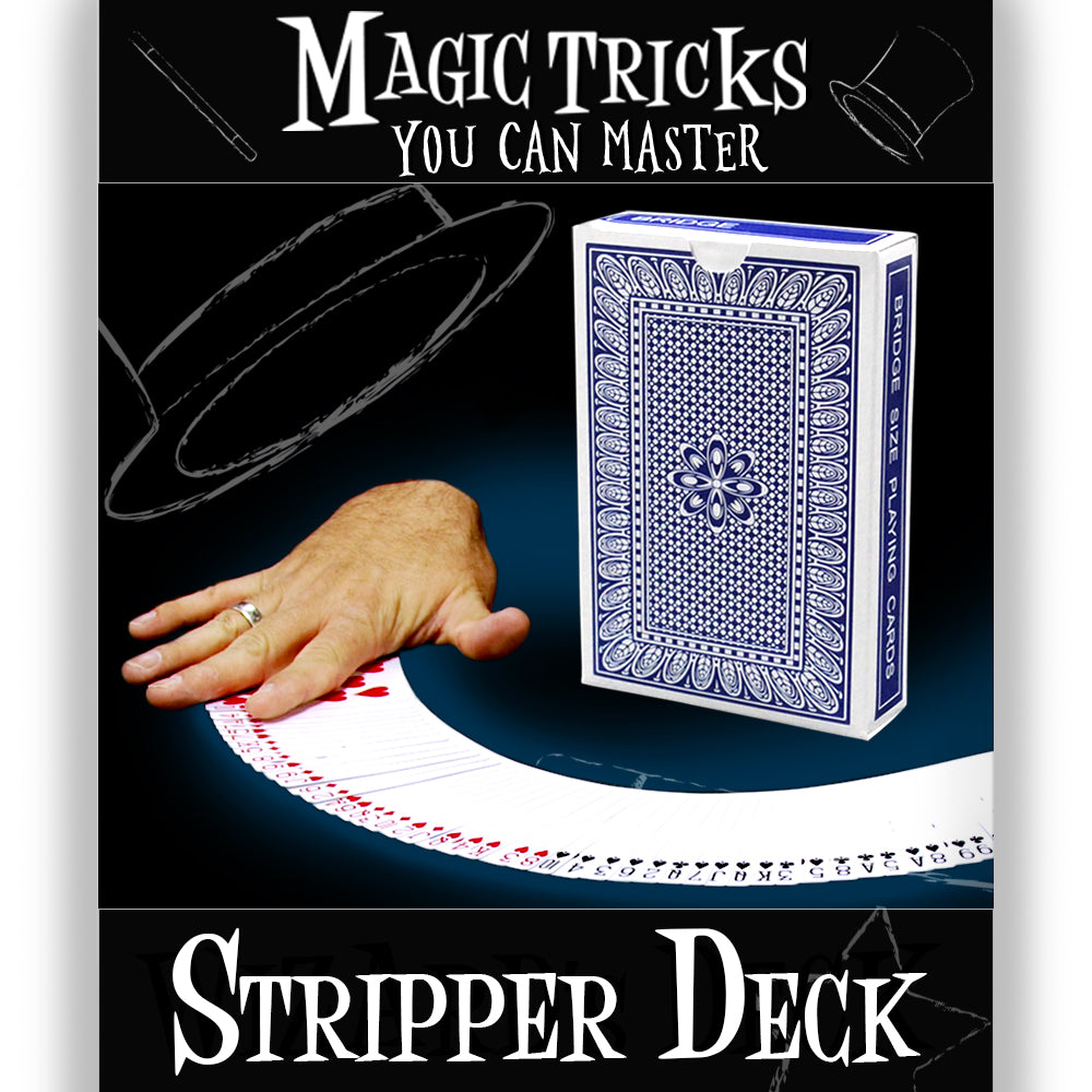 Close-up view of the Secret Stripper Magic Deck, a bridge-size pro brand deck perfect for mind-blowing card tricks.