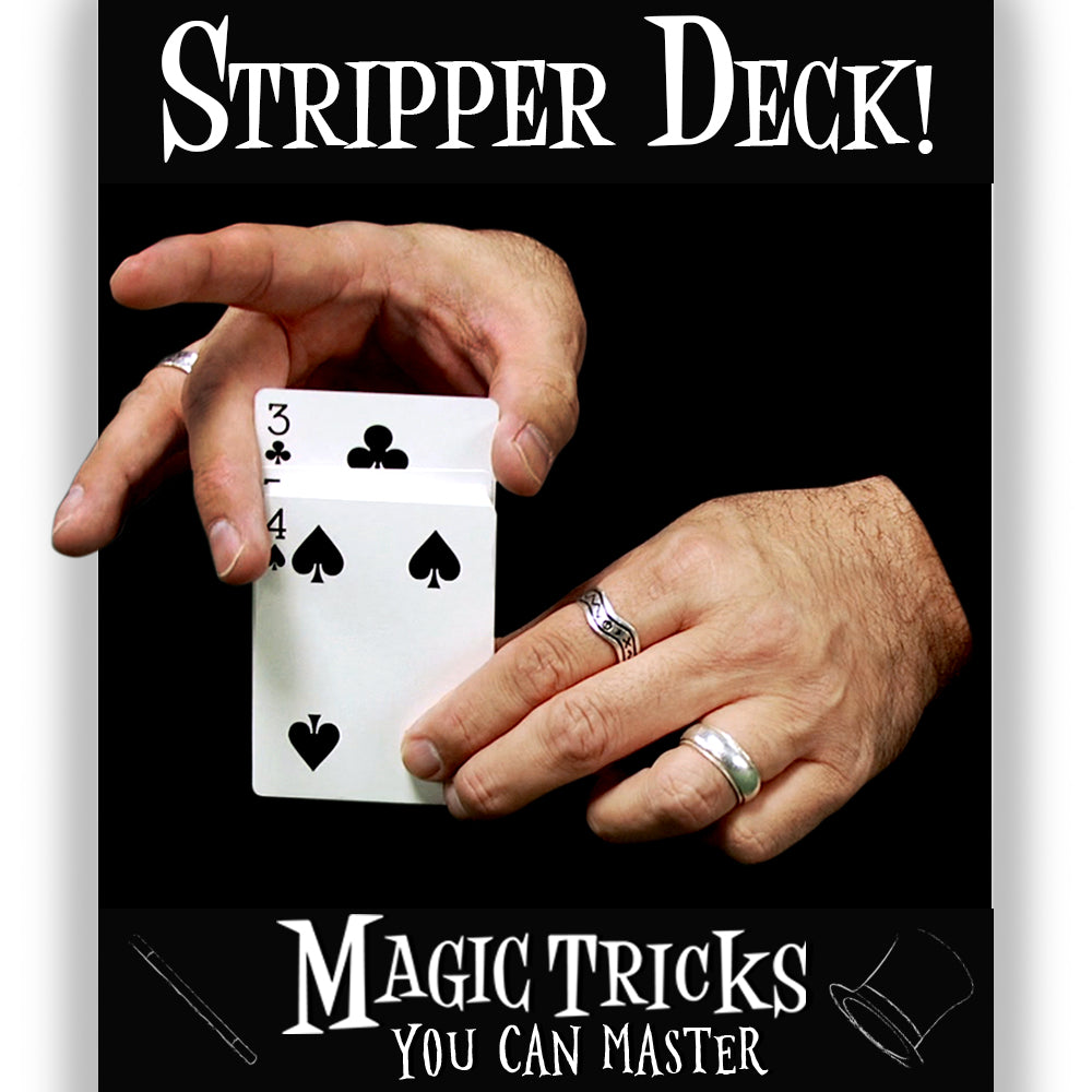 Discover the Secret Stripper Magic Deck, a bridge-size pro brand deck with a sneaky tapered design for mind-blowing tricks.