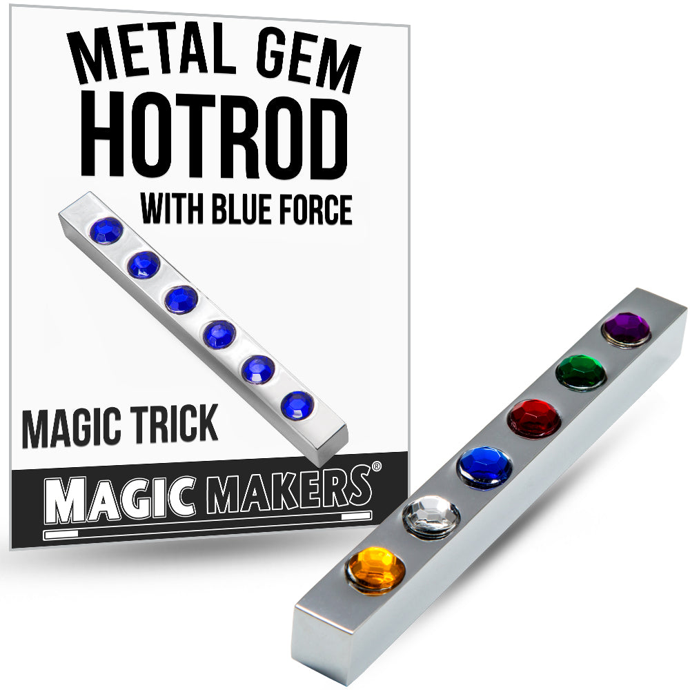 Silver Metal Gem Hotrod - Blue Force