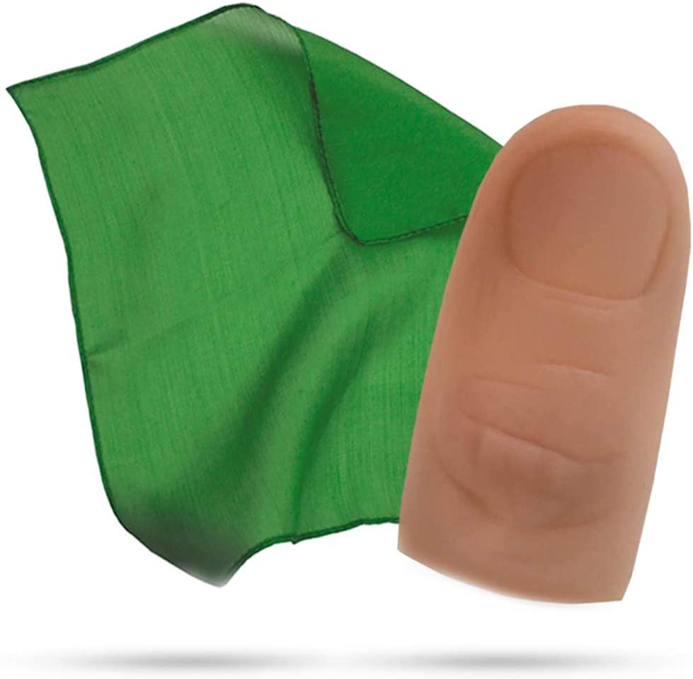 Close-up of the Magic Thumb Tip, a clever magician's tool with a realistic thumb design, perfect for vanishing tricks.
