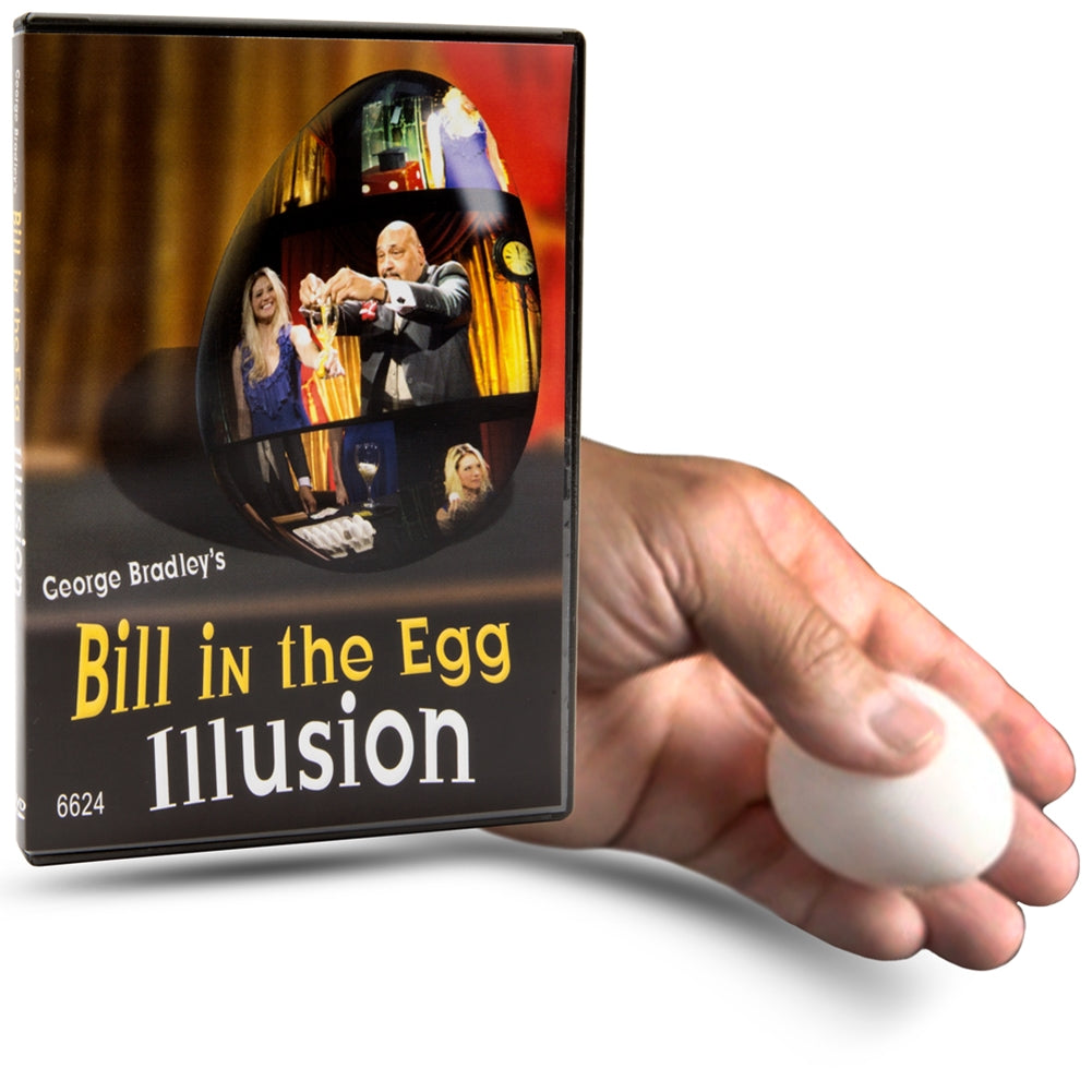 Witness the astonishing Bill In Egg magic trick by George Bradley, where a dollar bill vanishes and reappears inside a real egg!