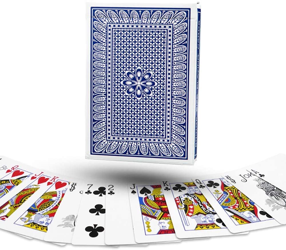 Dive into magic with the 150 Greatest Card Tricks Magic Kit, featuring vibrant card decks in red or blue and a sleek black wallet.
