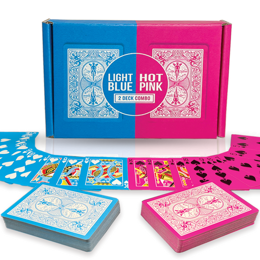 Blue and Pink Playing Cards Two Deck Combo Bicycle