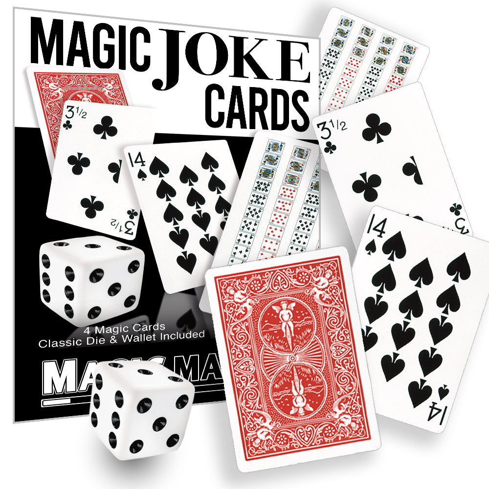 Explore the 150 Greatest Card Tricks Magic Kit, featuring vibrant red or blue trick decks and a sleek black card wallet.