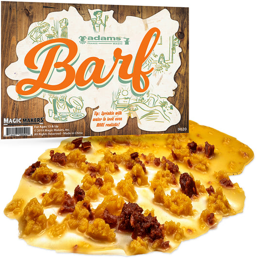 Realistic fake puke prank prop with a gross, chunky texture, perfect for bathroom or bedside gags to fool your friends.