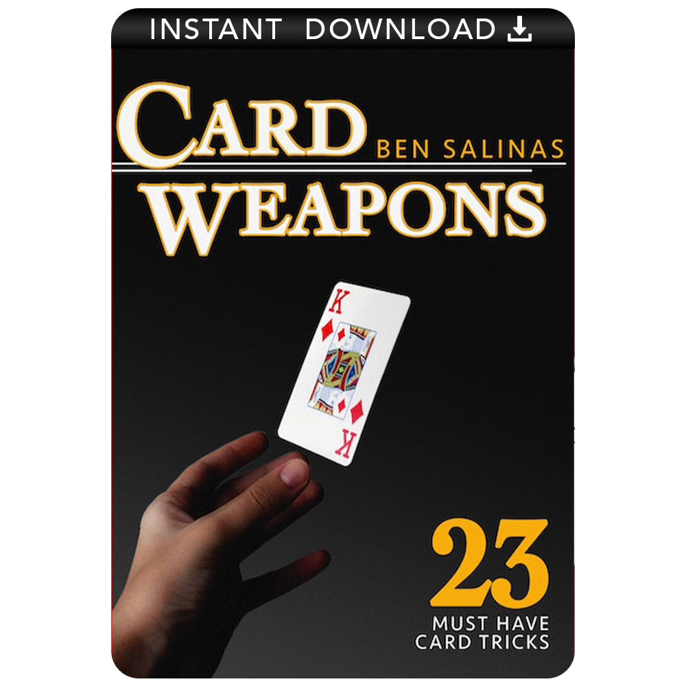 Dive into the art of card magic with a digital download featuring 25 must-have tricks taught by master Ben Salinas.