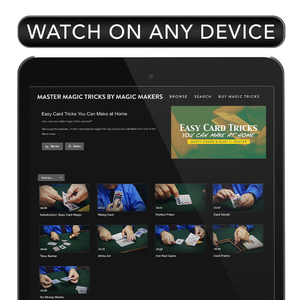 Explore the art of magic with this instructional download, featuring vibrant visuals of card tricks and gaffed card creation.