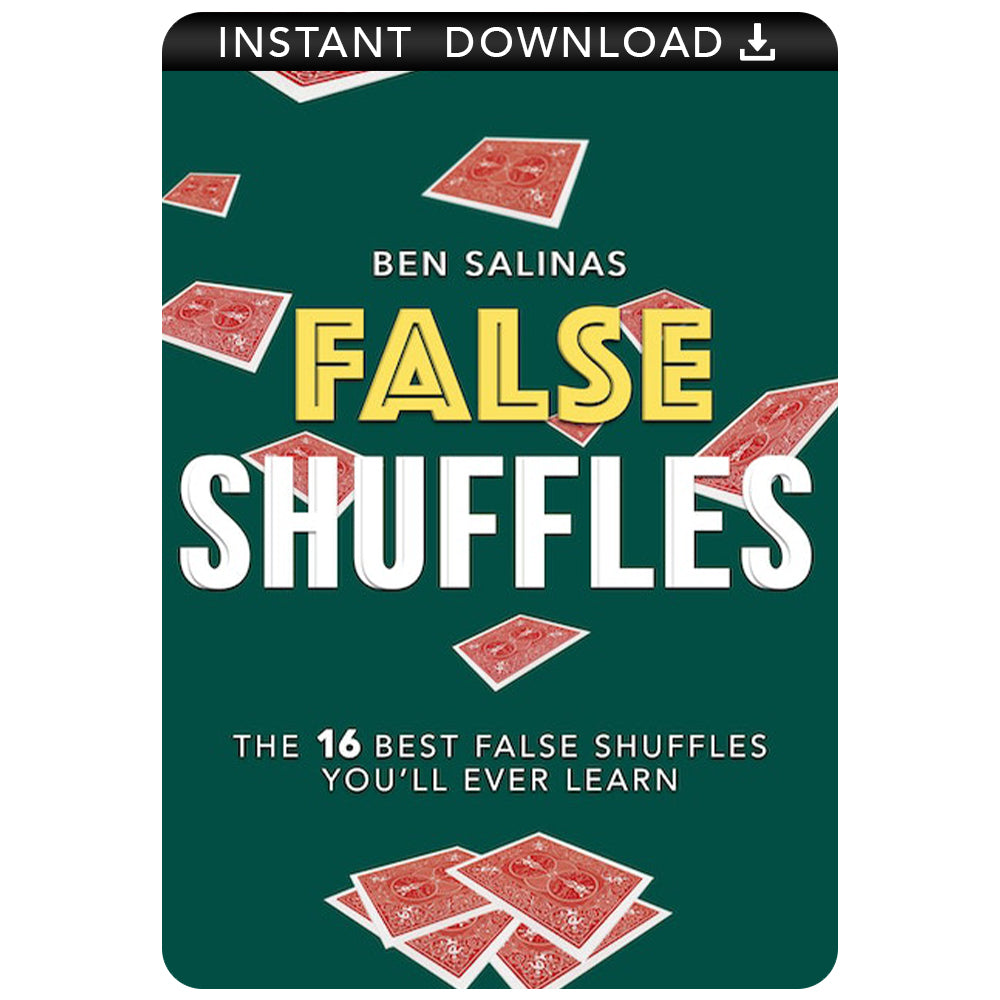 Close-up view of a deck of cards being skillfully shuffled, showcasing false shuffle techniques from a magic tutorial video.