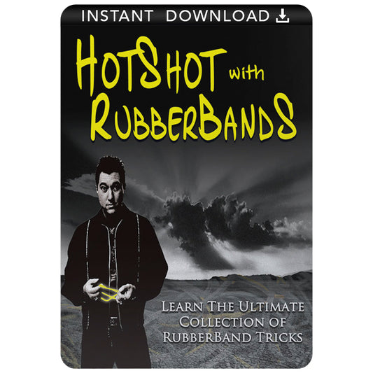Vibrant tutorial cover for HotShot with Rubber Bands Download, showcasing colorful rubber bands in dynamic, magical poses.