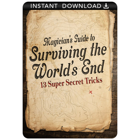Explore the art of magic with the 'Surviving The World's End' download, featuring a vibrant image of mystical card tricks and illusions.