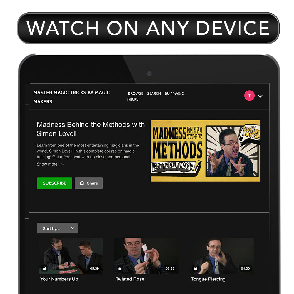 Explore magic with Simon Lovell in this engaging download, featuring close-up shots of mind-blowing tricks and secrets.