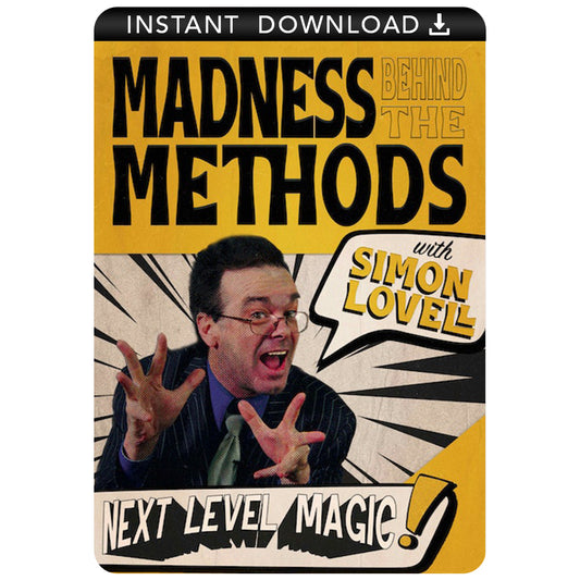Dive into magic with Simon Lovell in the 'Madness Behind The Methods' download, featuring dynamic video lessons on tricks.