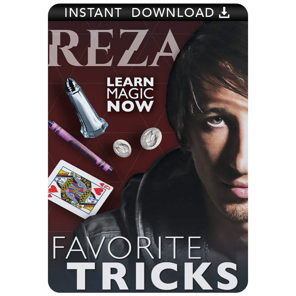 Explore world-class magic with Reza guiding you through 14 favorite tricks using cards, coins, and everyday objects.