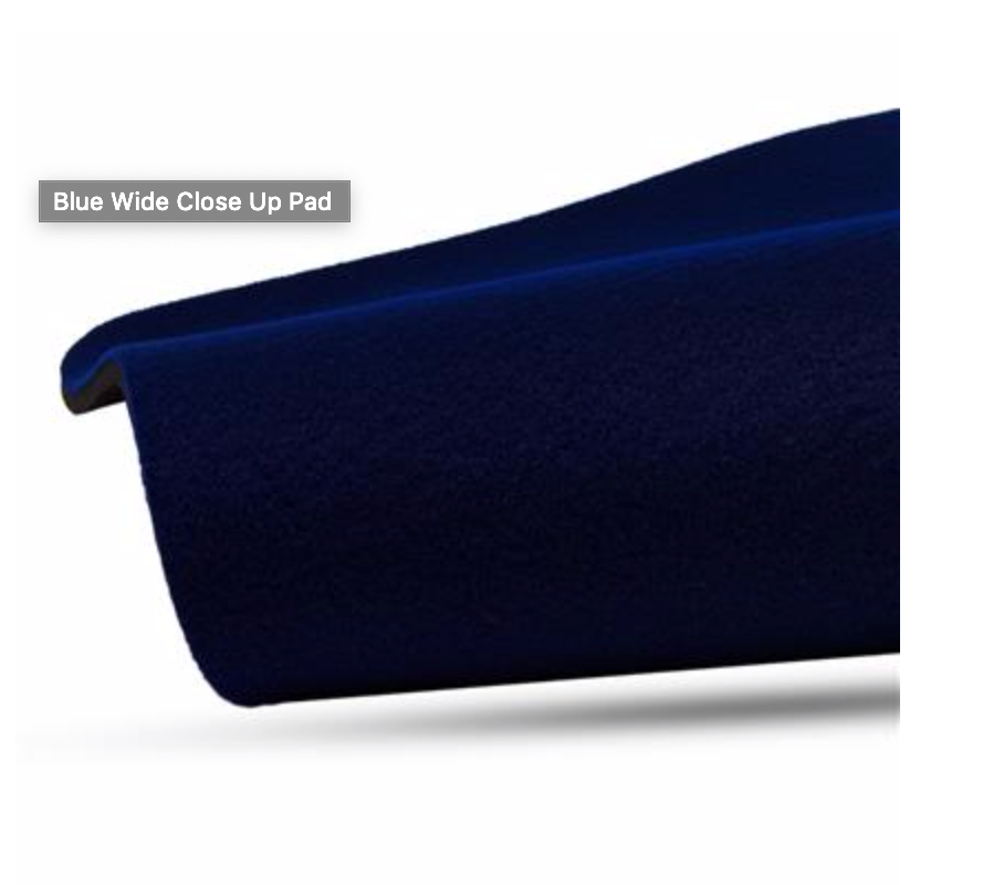 Vibrant blue close-up pad with a smooth neoprene backing and gaming table surface, ideal for card tricks and magic.