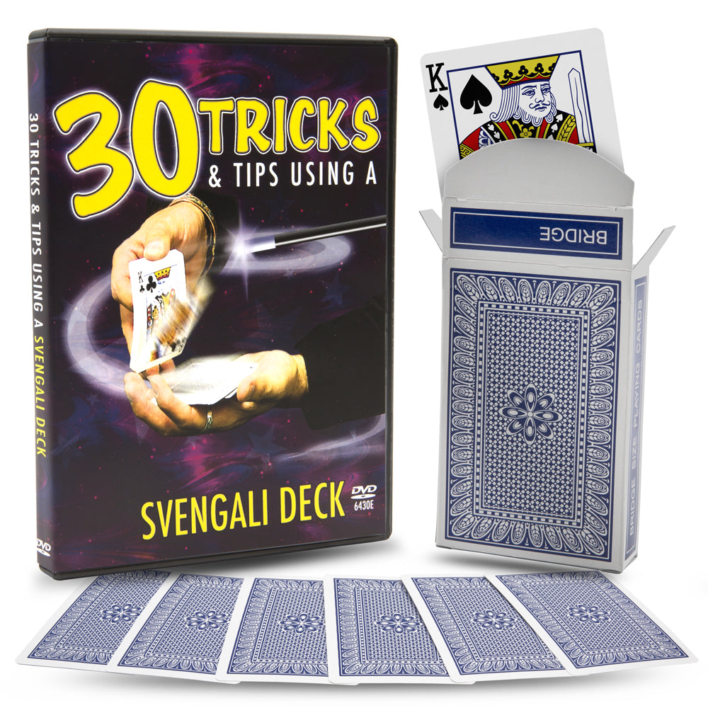 Explore the magic of a Svengali Deck with a tutorial DVD, featuring a unique set of long and short cards for amazing tricks.