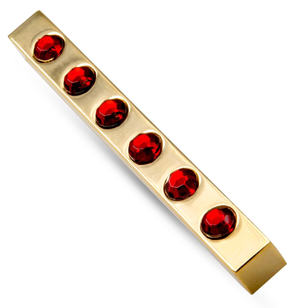 Vibrant red Gold Metal Gem Hotrod with a sleek, shiny finish, showcasing its bold design and magical charm.