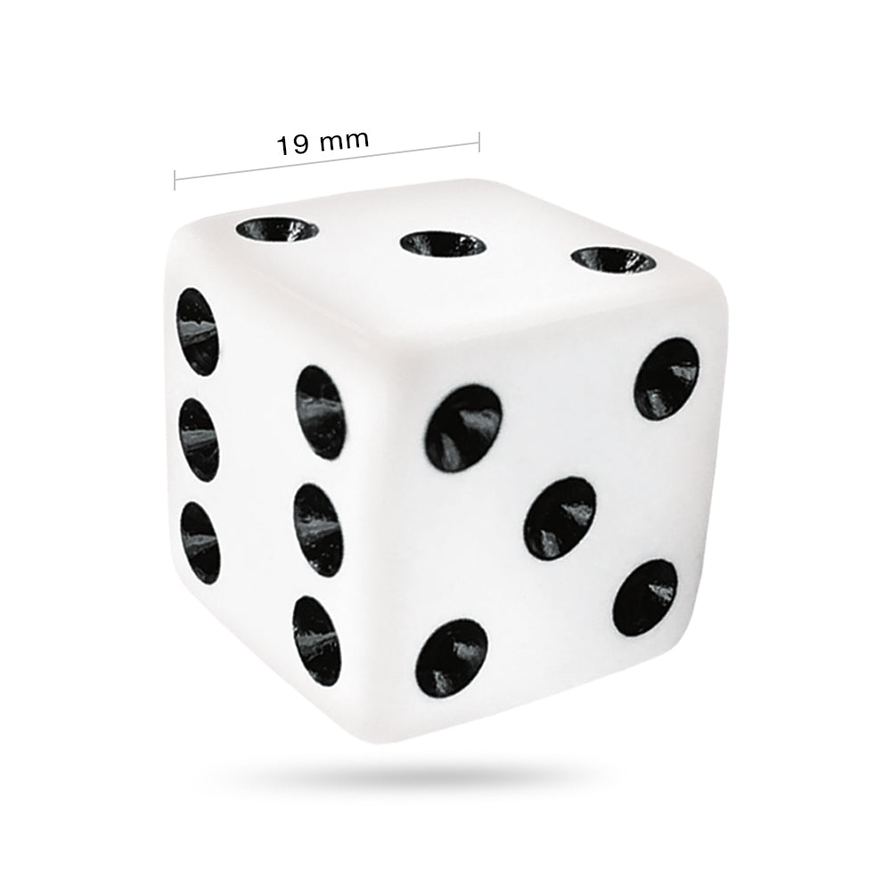 Hilarious Magic Joke Cards set with 3 1/2 of Clubs, 14 of Spades, a sleek black wallet, and a white die for fun tricks.