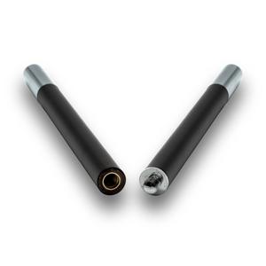 Sleek black Magician's Wand with shiny chrome tips, elegantly crafted for flawless balance and magical performances.