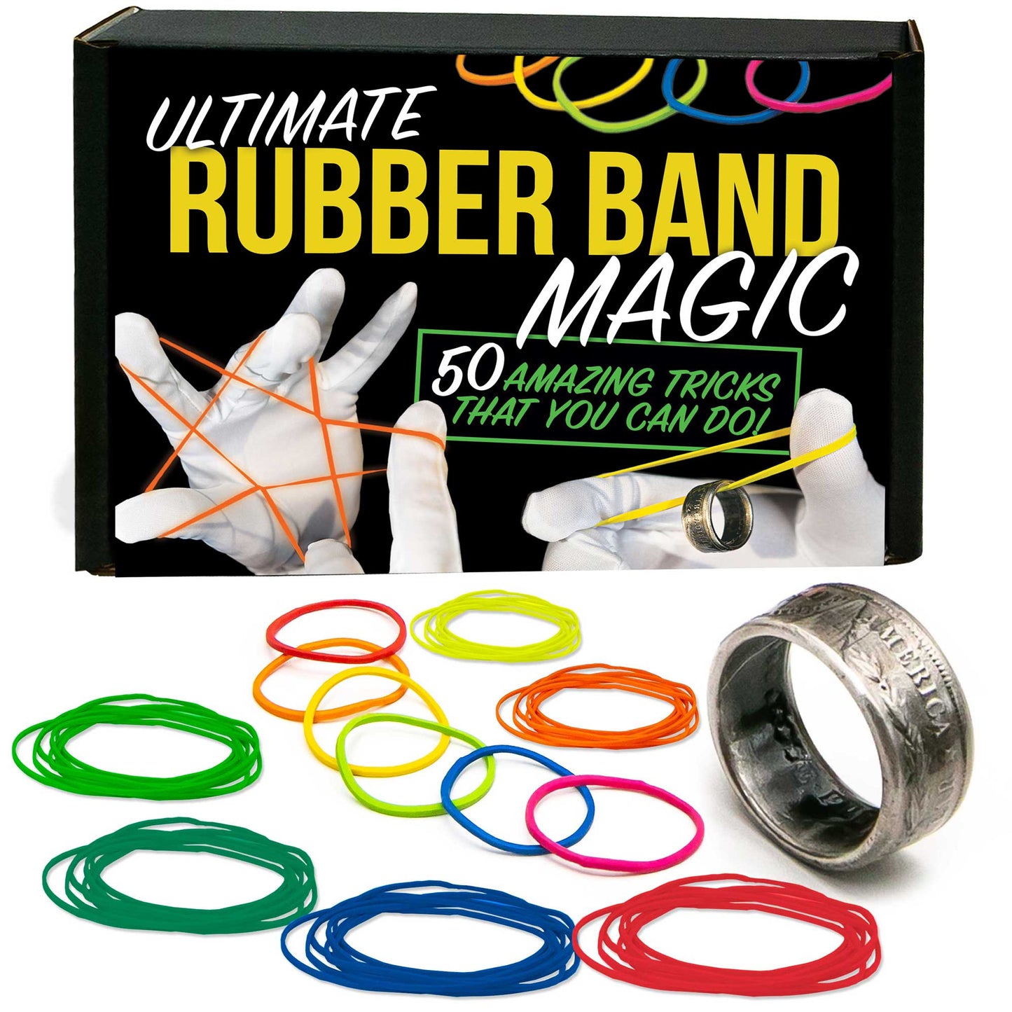 50 Astonishing Rubber Band Magic Kit