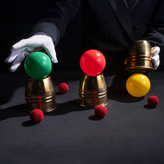 Giant Cups and Balls - Professional Magician Edition With Complete Cups & Balls Course