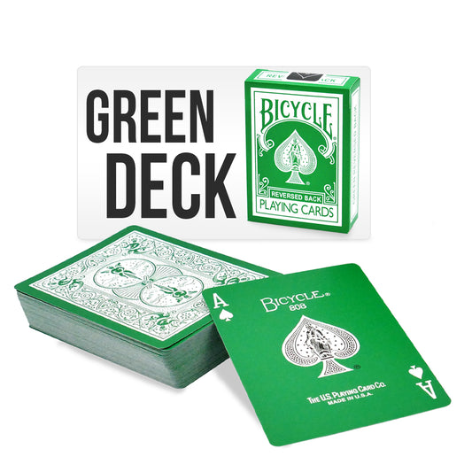 Green Bicycle Back Playing Cards
