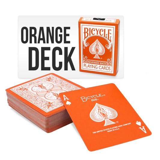 Orange Bicycle Back Playing Cards