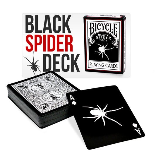 Black Spider Bicycle Back Playing Cards