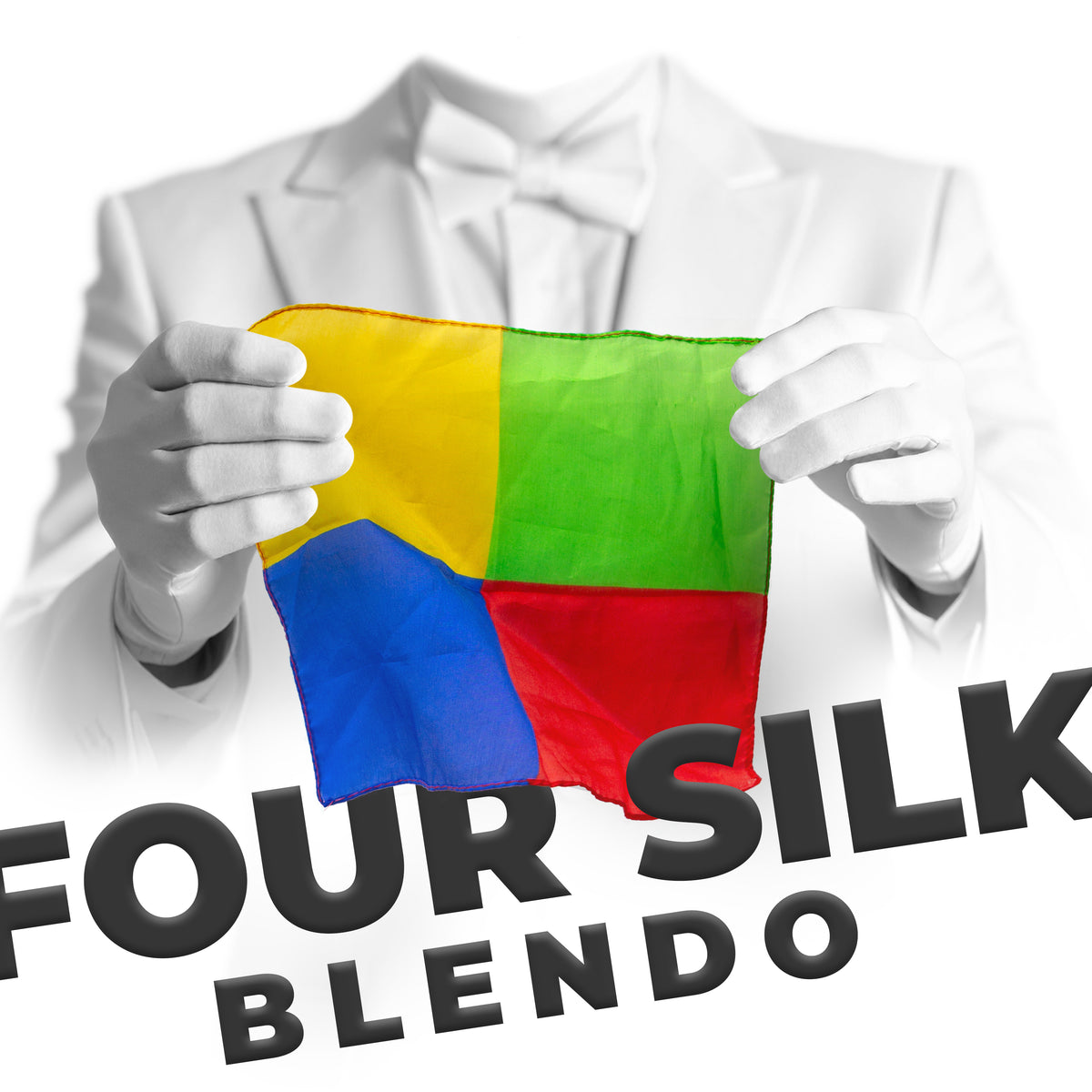 Magic Makers Four Silk magic trick featuring a banner lifestyle view of the colorful silk props for a vibrant and visually stunning close-up magic performance.