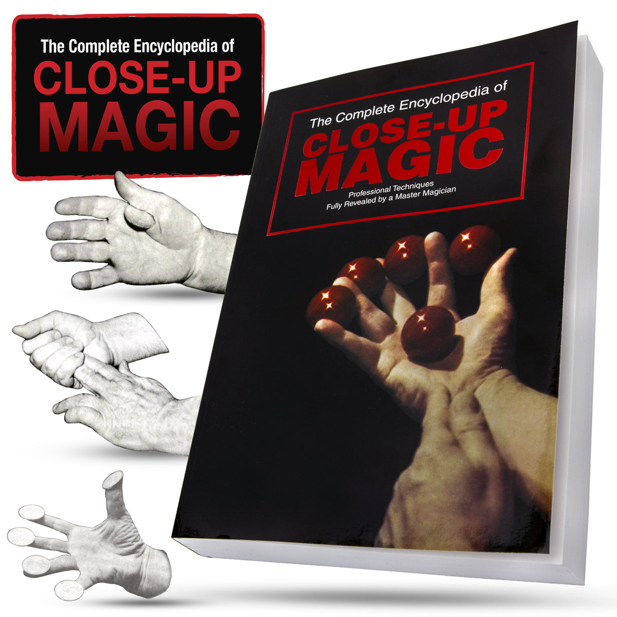 Explore the world of illusion with the 'Complete Encyclopedia of Close-Up Magic,' a detailed 426-page softcover guide.