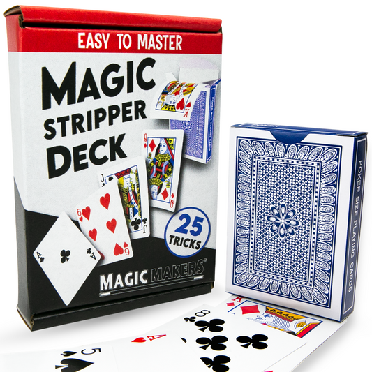 Stripper Deck Pro Brand Poker Size playing cards in box, a professional gimmick deck for card magic tricks.