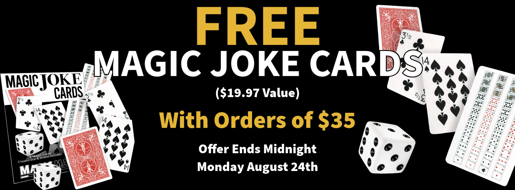 Free Magic Joke Cards Banner