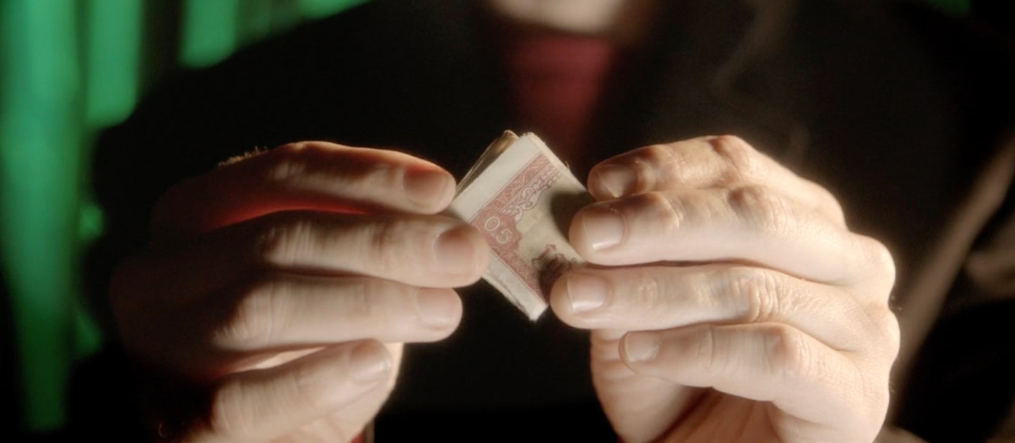 Witness the Ultimate Money Trick as a regular bill magically morphs into various currencies and back, showcasing both sides!