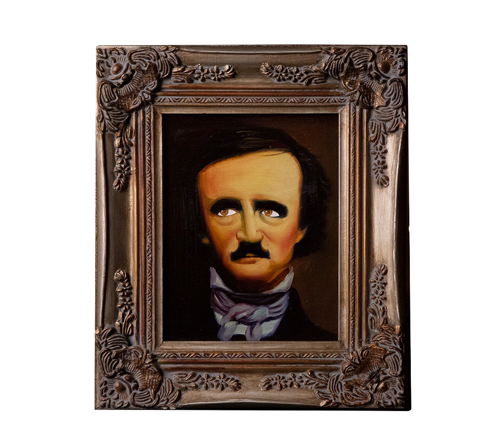 Magic Makers Edgar Allen Poe magic prop, a gothic-themed novelty trick for dramatic and comedy magic performances.