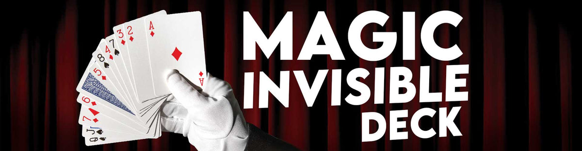 Invisible Deck Magic Trick Pro Brand- Red or Blue